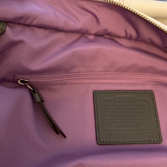 Coach East/West Leather Pleated Gallery Tote - Picture 9 of 10